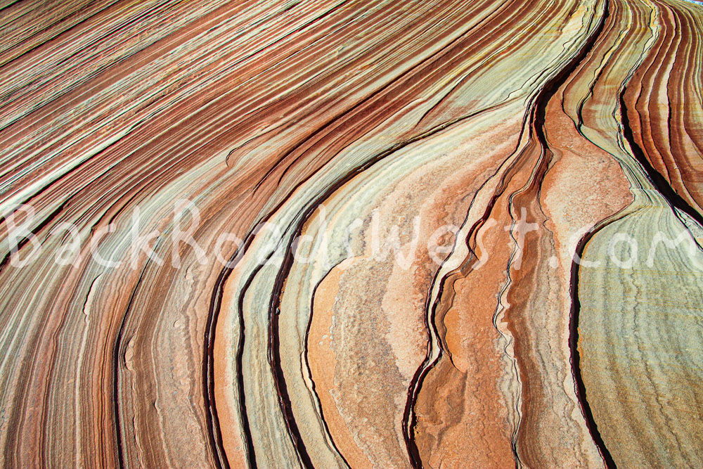 The Wave: Layered Orange Sandstone